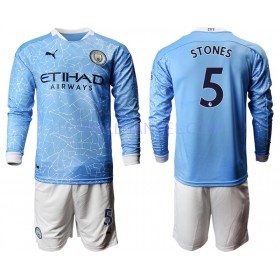 Barn Fotballdrakter Manchester City John Stones 5 Hjemme 2020-21 Langermet